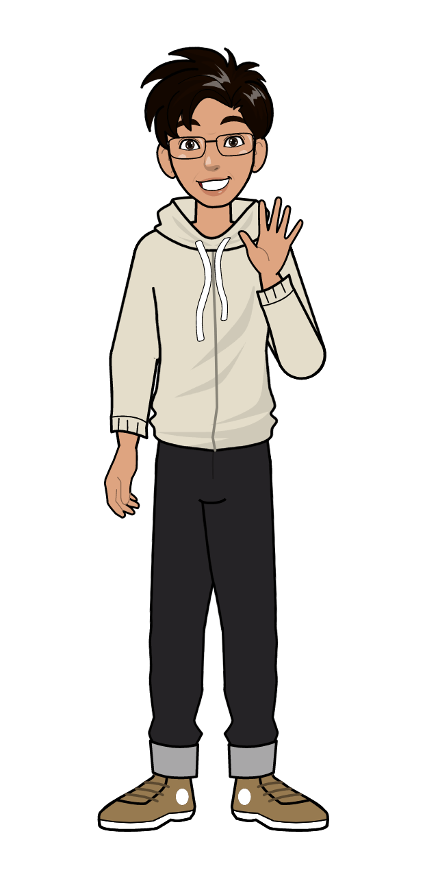 Illustrated Shreyas Misra waving hello